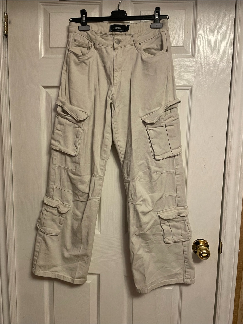 refuge Cream Cargo Pants for Men
